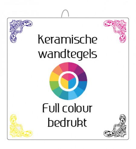 Keramische wandtegel full colour